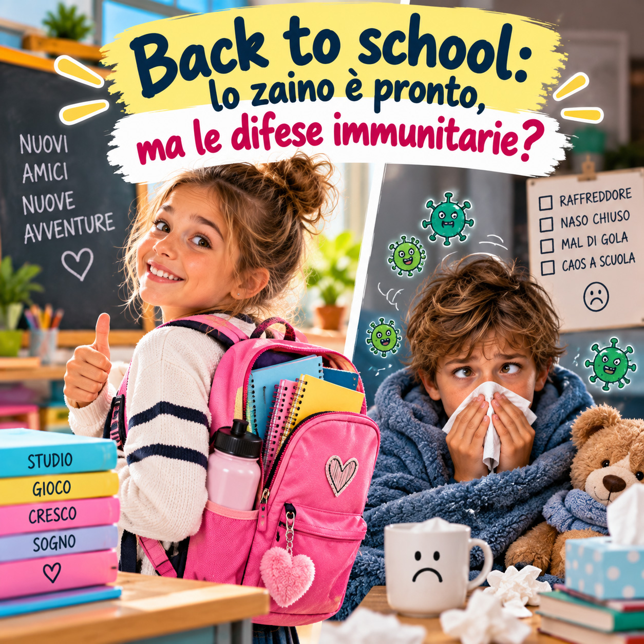 Back to school: lo zaino è pronto, ma le difese immunitarie?
